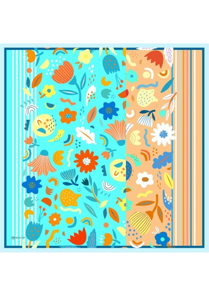 Eyalen Twill Eşarp Turkuaz