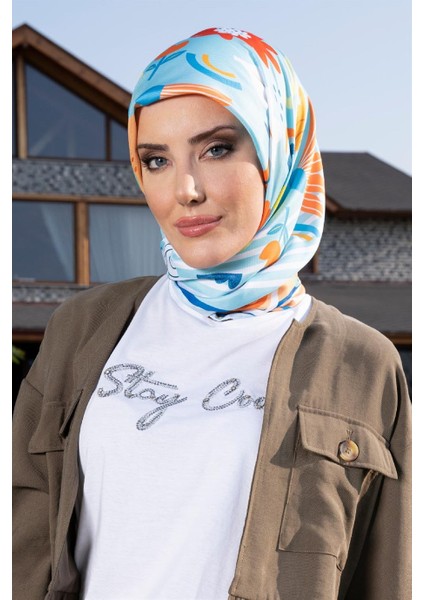 Eyalen Twill Eşarp Turkuaz fiyatları