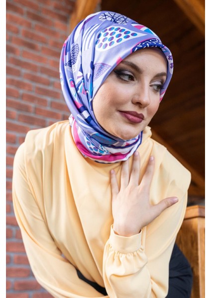 Helisia Twill Eşarp Mor modelleri