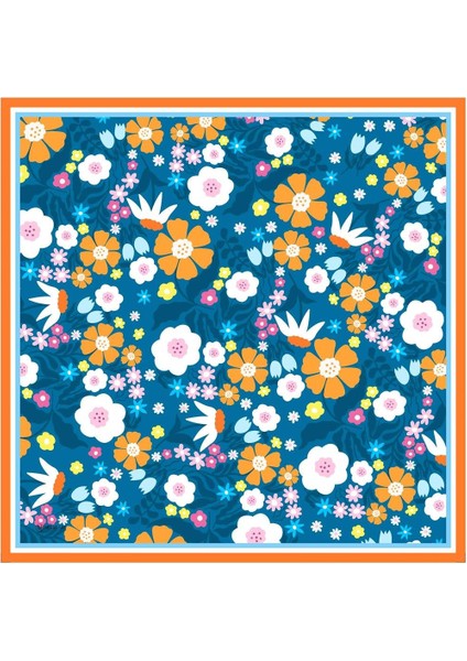 Melany Twill Eşarp Mavi