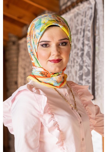 Afrodit Twill Eşarp Sarı modelleri