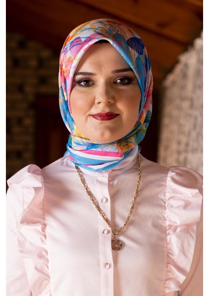 Afrodit Twill Eşarp Turkuaz modelleri