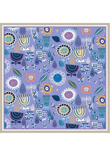 Polina Twill Eşarp Mavi