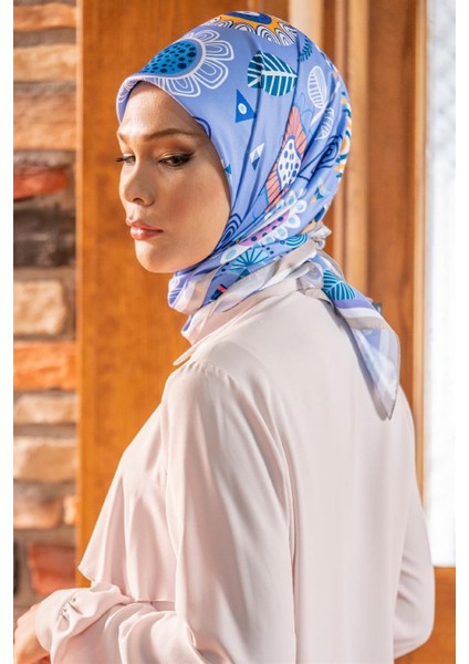 Polina Twill Eşarp Mavi modelleri