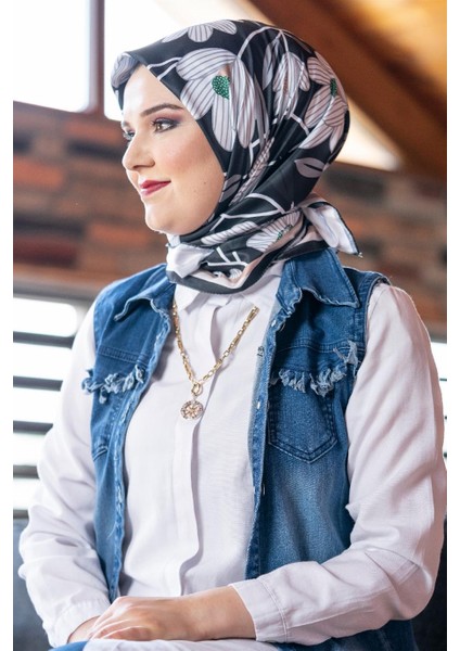 Daphne Twill Eşarp Siyah modelleri