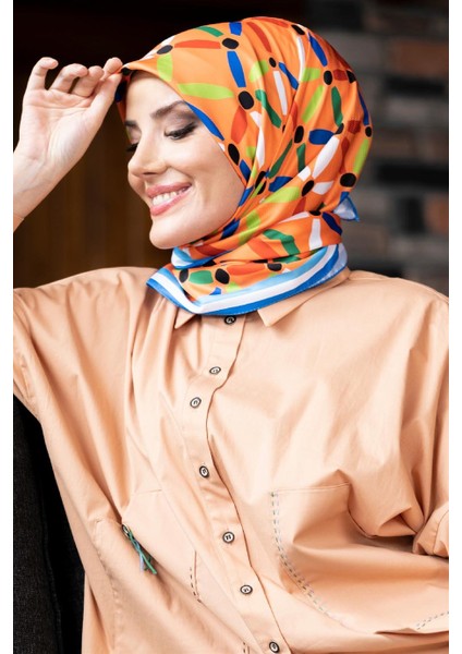 Vivi Twill Eşarp Turuncu modelleri