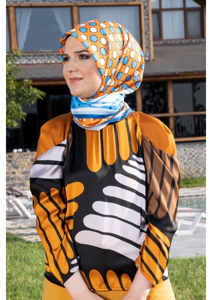 Oriana Twill Eşarp Mavi modelleri