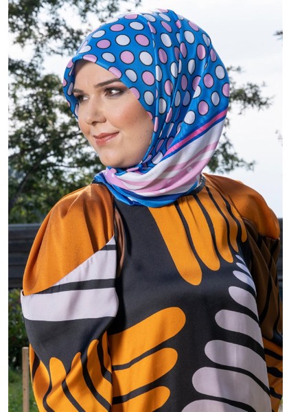 Oriana Twill Eşarp Indigo modelleri