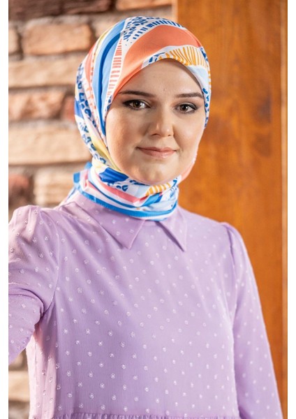 Nidale Twill Eşarp Mavi