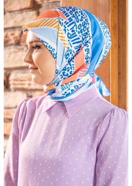 Nidale Twill Eşarp Mavi