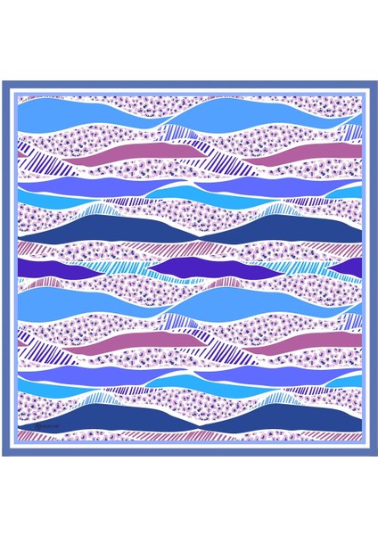 Nidale Twill Eşarp Mavi