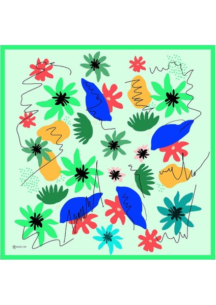 Olivia Twill Eşarp Yeşil