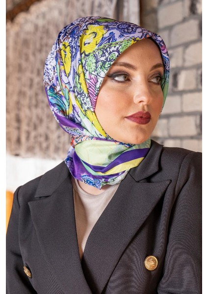 Aisa Twill Eşarp Mor