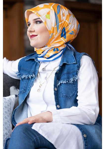Daphne Twill Eşarp Turuncu