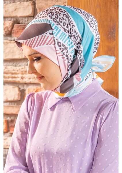 Nidale Twill Eşarp Turkuaz modelleri