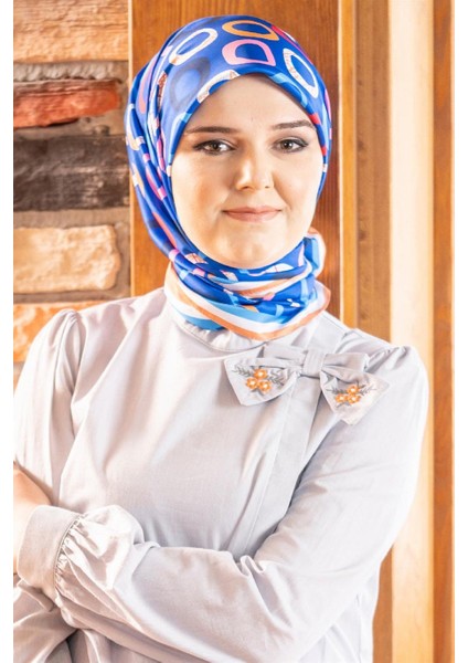 Loly Twill Eşarp Mavi