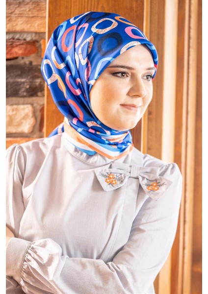 Loly Twill Eşarp Mavi