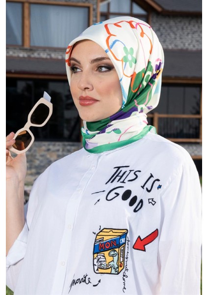 Lost Twill Eşarp Yeşil modelleri