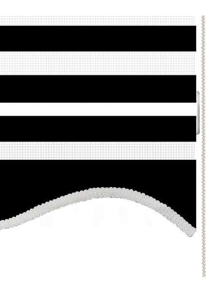 Siyah Dilimli Zebra Perde fırsatları