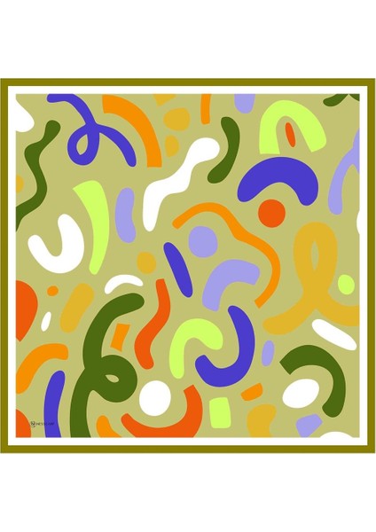 Aldina Twill Eşarp Yağ Yeşili