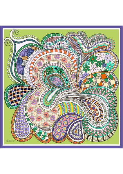 Nevina Twill Eşarp Yeşil