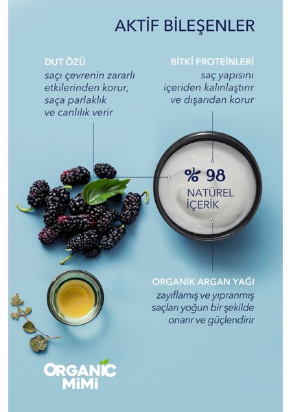 Saç Bakım Maskesi Nemlendirici Besleyici, Argan Yağı Ve Dut Özlü Hacim Ve Parlaklık, 200 ml