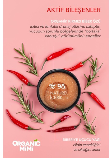 ECOLATIER Vücut Peelingi Selülit Karşıtı ve Önleyici, Sıkılaştırıcı Etki Kırmızı Biber Özlü Canlandırıcı Besleyici 250 G / Anticellulite Body Scrub fiyatları
