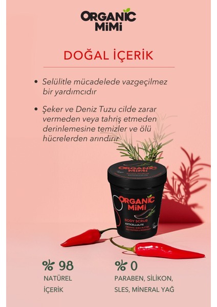ECOLATIER Vücut Peelingi Selülit Karşıtı ve Önleyici, Sıkılaştırıcı Etki Kırmızı Biber Özlü Canlandırıcı Besleyici 250 G / Anticellulite Body Scrub modelleri