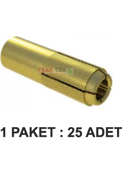Çakmalı Çelik Dübel M8 Paket 25'li