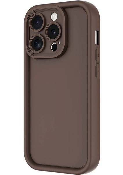 iPhone 15 Pro Max Uyumlu Prl Kılıf Kamera Korumalı Zore Ananas Kapak-Pembe Koyu