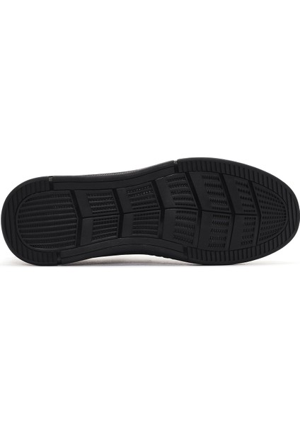 Erkek Siyah Bağcıklı Deri Sneaker 24SFD624118