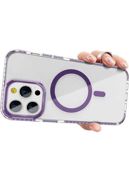 iPhone 15 Pro Max Uyumlu Prl Kılıf Magsafe Şarj Özellikli Airbagli Takılabilir Askı Aparatlı Zore Na