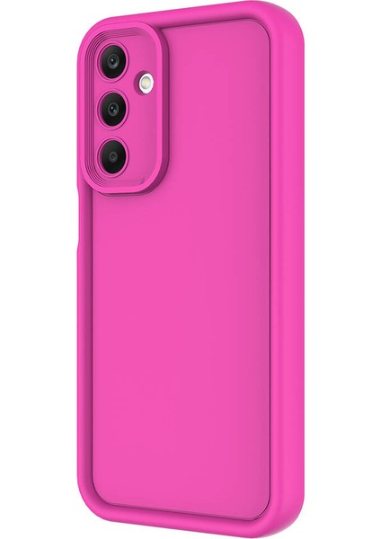 Galaxy A15 Uyumlu Hlp Kılıf Kamera Korumalı Zore Ananas Kapak-Mürdüm