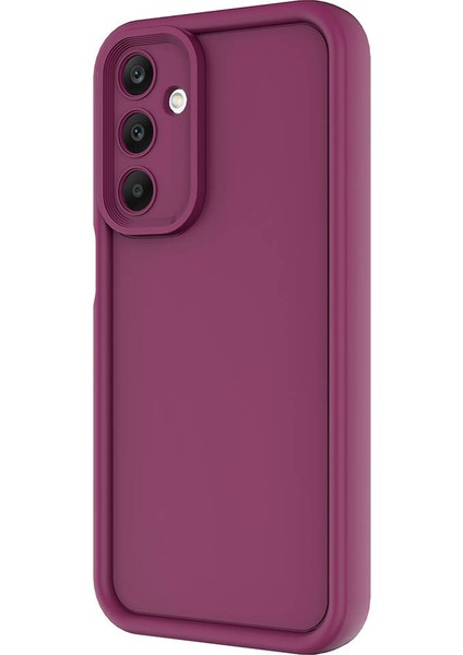Galaxy A15 Uyumlu Hlp Kılıf Kamera Korumalı Zore Ananas Kapak-Mürdüm
