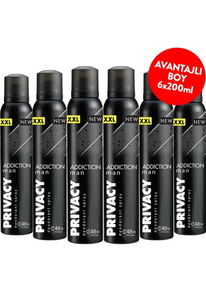 Addiction Man Erkek Deodorant 6X200 ml