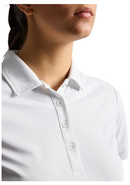 Ws Tech Pıque Polo Ss Beyaz Kadın Polo Tshirt