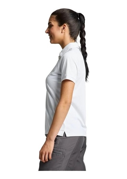 Ws Tech Pıque Polo Ss Beyaz Kadın Polo Tshirt