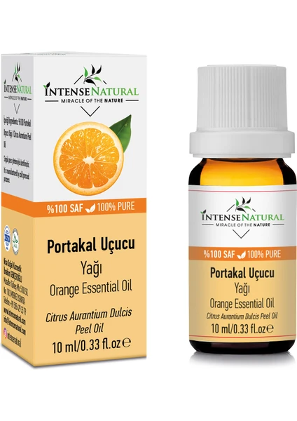 Intense Natural Portakal Uçucu Yağı 10 ml %100 Saf ve Doğal Orange Essential Oil