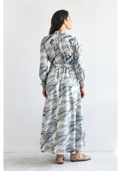 Aura Desenli Elbise - Indigo indirimleri