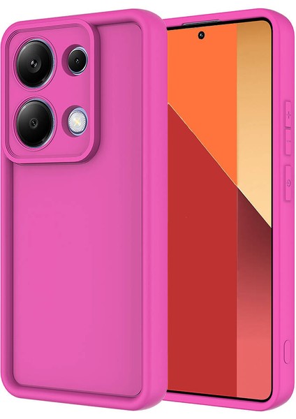 Xiaomi Redmi Note 13 Pro 4g Uyumlu Prl Kılıf Kamera Korumalı Zore Ananas Kapak-Pembe Koyu