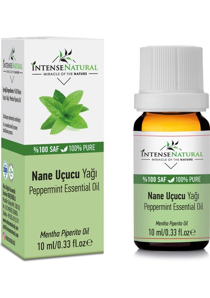 Intense Natural Nane Uçucu Yağı 10 ml %100 Saf ve Doğal Peppermint Essential Oil