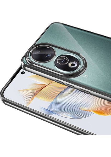 Huawei Honor 90 Uyumlu Prl Kılıf Kamera Korumalı Logo Gösteren Zore Omega Kapak-Sierra Mavi fiyatları