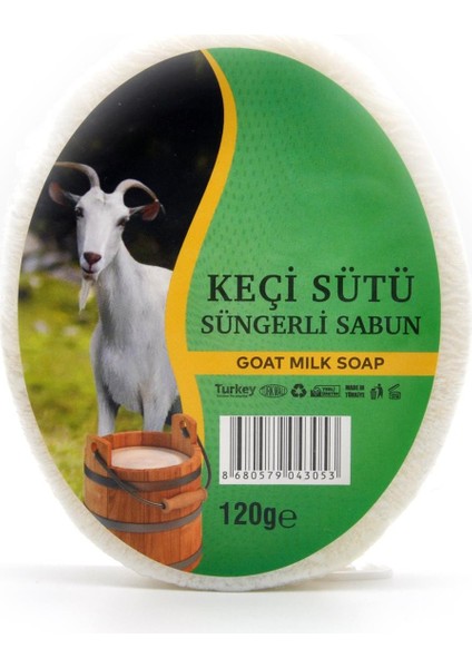 Keçi Sütü Özlü Süngerli Sabun Banyo Duş Sabunu 120 G