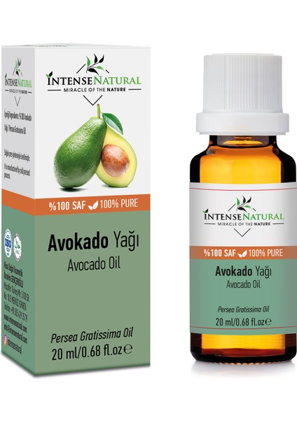 Avokado Yağı Soğuk Sıkım 20 ml %100 Saf ve Doğal Avocado Carrier Oil