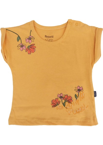 Çiçek Baskılı Bisiklet Yaka T-Shirt 2'li Set fiyatları