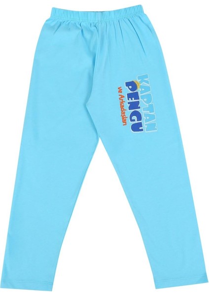 Trt Çocuk Kaptan Pengu Erkek Çocuk Kısa Kollu %100 Pamuklu Pijama Takımı