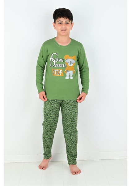 Uzun Kollu Erkek Çocuk Game Dangerous Model Pijama Takımı
