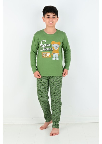Uzun Kollu Erkek Çocuk Game Dangerous Model Pijama Takımı
