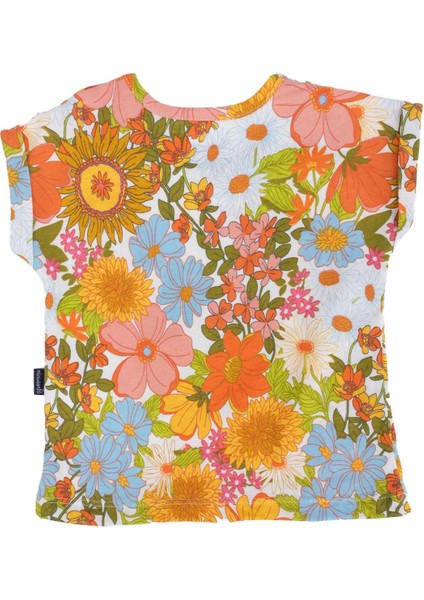 Çiçek Baskılı Bisiklet Yaka T-Shirt 2'li Set fırsatları