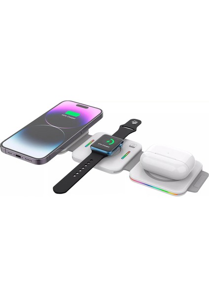 3ın1 Foldable Wireless Şarj Istasyonu modelleri